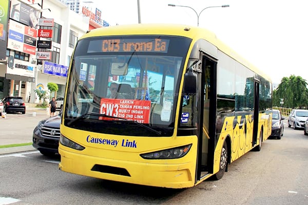 CausewayLink Bus CW3 From Jurong East To Johor Bahru