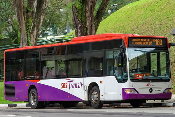SBS Transit Bus From Jurong East To Johor Bahru